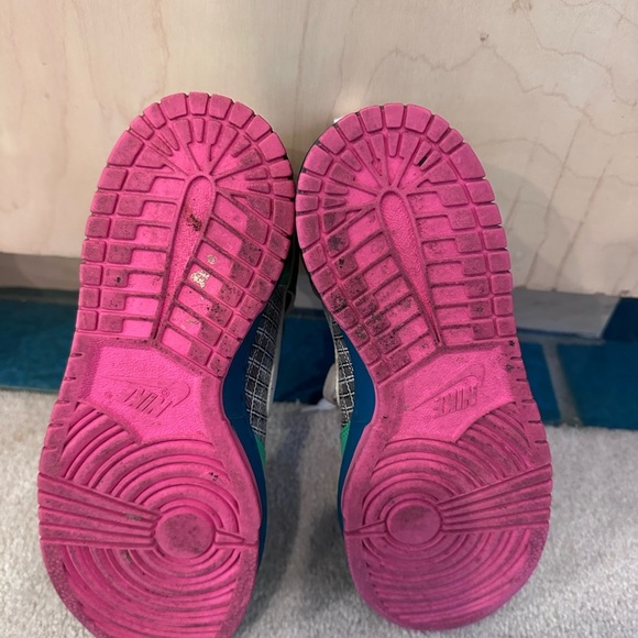 Nike Women’s Dunk High 6.0 'Neon Green Pink' Multicolor High-Top Sneakers 7.5 - Picture 5 of 6